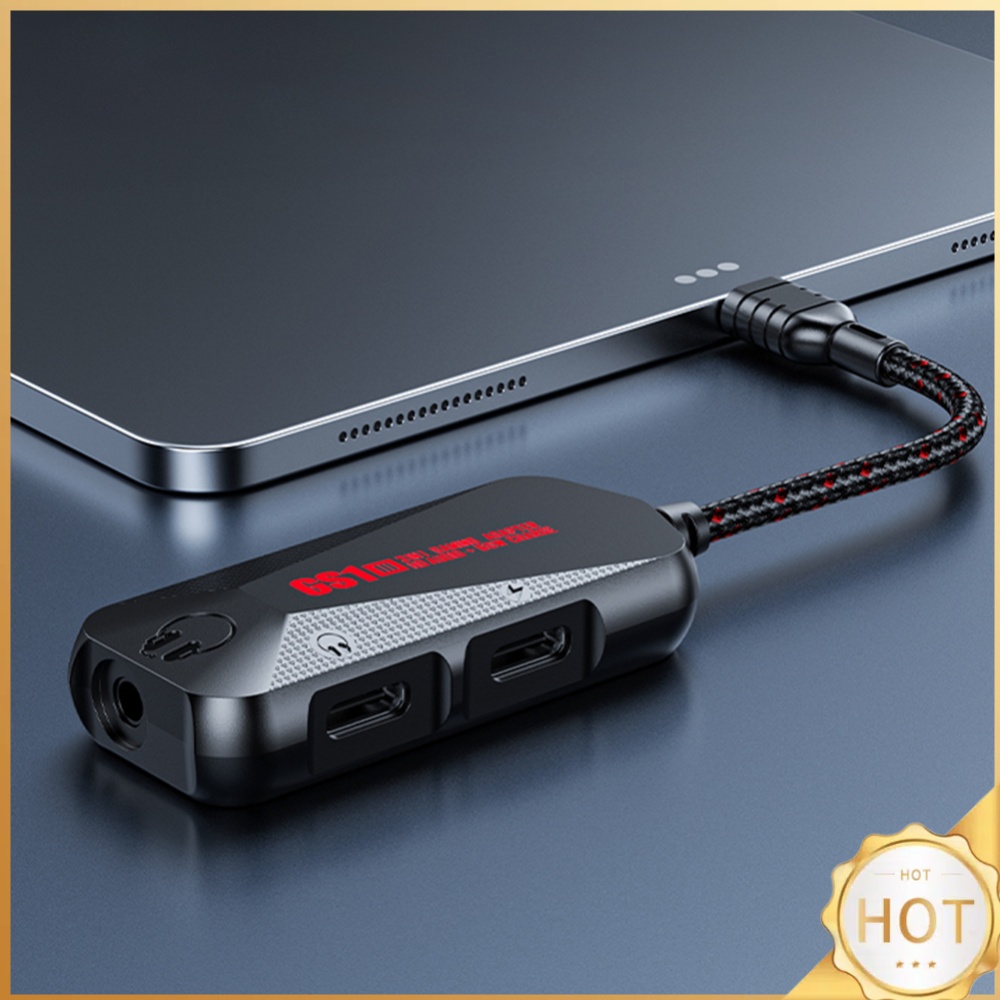 Gaming Accessories Mobile - 3-in-1 携帯電話ゲームサウンドカード Type-C から 3.5mm ゲーム電話オーディオボード