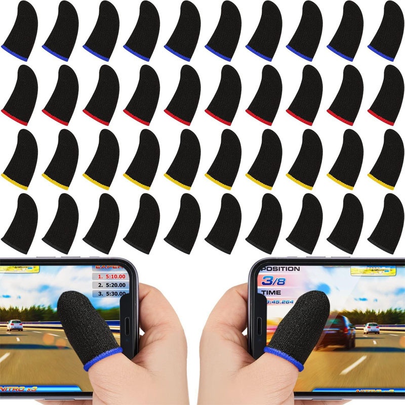 Gaming Accessories Mobile - 20/40 個指汗防止ゲームスリーブ防水ゲームスリーブ親指スリーブ通気性ゲームコントローラーフィンガーカバー