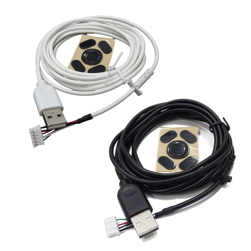 Gaming Accessories Kit - CPDD USB マウスラインケーブルとマウスフィート交換修理アクセサリー G102 ゲーミングマウス用、高速伝送