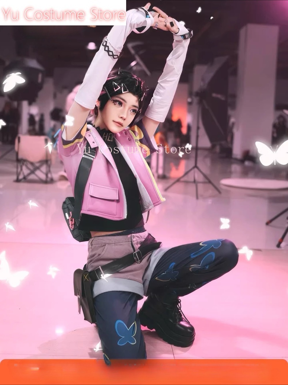 クローブコスプレ衣装紫ゲームスーツフルセット女性新しいエージ - Gaming Accessories Store のレビューと価格