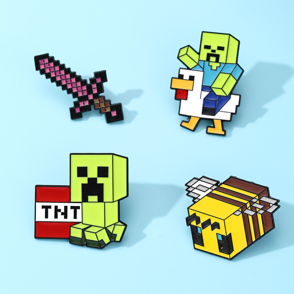 4個入りのかわいいベビーゾンビチキンジョッキー＆ピクセルビー - Gaming Accessories Deals のレビューと価格