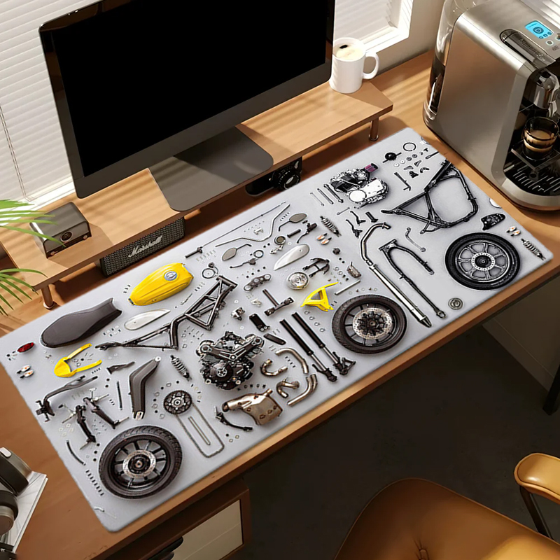 分解図 ゴム製マウスパッド マウスパッド XXL ゲームアク - Gaming Accessories For Gaming Desk のレビューと価格