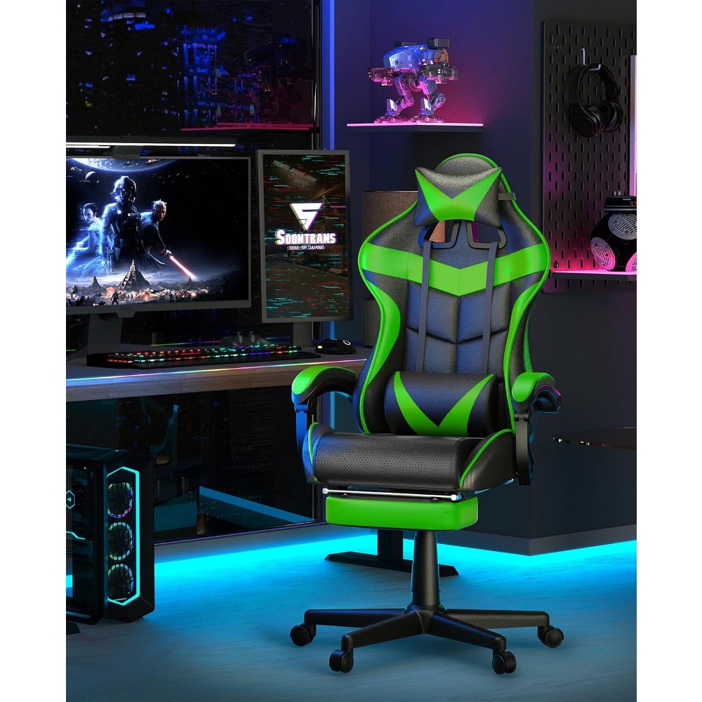 人間工学に基づいたゲーミングチェア（フットレストとランバーサ - Gaming Accessories For Gaming Room のレビューと価格